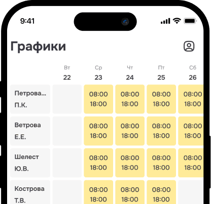 График сотрудников