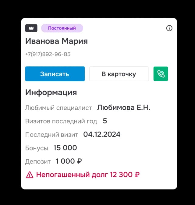 Быстрая панель управления пациентами фото