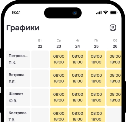 График сотрудников
